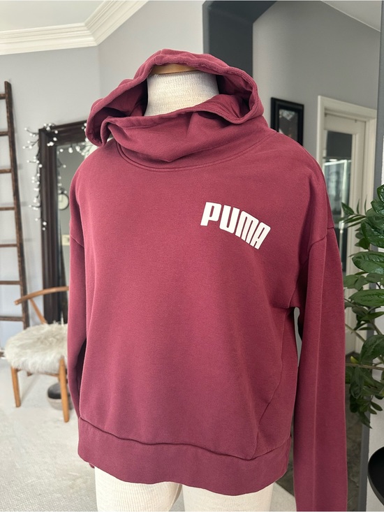 Puma Tops - Puma Crewneck Sweatshirt with oversized  Hood, size large